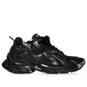Runner-Sneaker «Schwarzes Mesh und Nylon mit transparenter, mehrfarbiger Verzierung» 677402W3RB11000