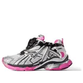 Runner-Sneaker «Silver White Pink Mesh and Nylon» 677402W3RBW9155