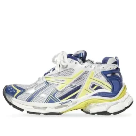 Runner Sneaker «Weiss Blau Gelb Mesh und Nylon» 677403W3RB59174