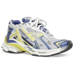 Runner Sneaker «Weiss Blau Gelb Mesh und Nylon» 677403W3RB59174