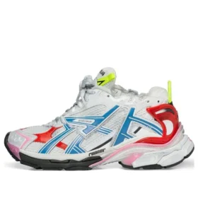 Runner-Sneaker «Weiss Blau Rot Mesh und Nylon» 677403W3RB69645