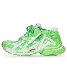 Runner-Sneaker «Weiss, Fluo-Grün, Mesh und Nylon» 677403W3RBM3590