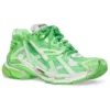 Runner-Sneaker «Weiss, Fluo-Grün, Mesh und Nylon» 677403W3RBM3590