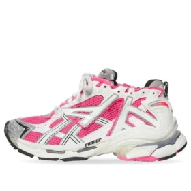 Runner Sneaker «Weiss, Rosa, Grau, Mesh und Nylon» 677402W3RBN9155