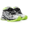 Runner Sneaker «Weiss, Schwarz und Neongelb, Mesh und Nylon» 677403W3RBP1093