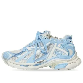 Runner Sneaker «White Baby Blue Mesh and Nylon» 677402W3RB29744