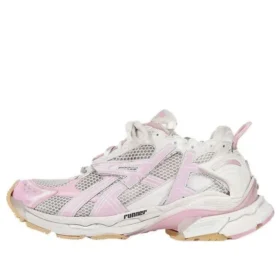 Runner Sneaker «White Baby Pink Mesh and Nylon» 677403W3RB39059