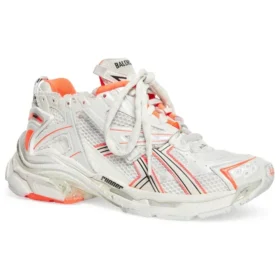 Runner Sneaker «White Fluo Orange Mesh and Nylon» 677403W3RBM9770
