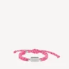 Saint-Germain-Spitzenarmband in Rosa/Schwarz/Weiss/Glänzendes Silber
