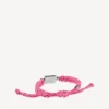 Saint-Germain-Spitzenarmband in Rosa/Schwarz/Weiss/Glänzendes Silber