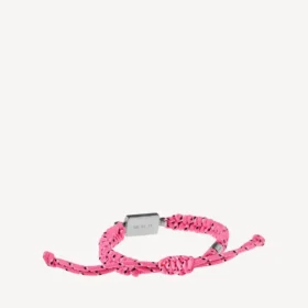 Saint-Germain-Spitzenarmband in Rosa/Schwarz/Weiss/Glänzendes Silber
