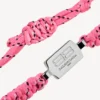 Saint-Germain-Spitzenarmband in Rosa/Schwarz/Weiss/Glänzendes Silber