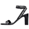 Sandalen mit durchgehendem Logo und High Heels «Black» 630041WBAE11090