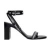Sandalen mit durchgehendem Logo und High Heels «Black» 630041WBAE11090