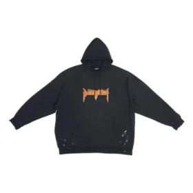 SBalenciaga Metallica Hoodie Oversized-Passform «Black Orange» 697879TMV891055