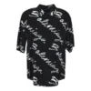 Scribble-Logo-Kurzarm-Shirt im Minimal-Stil «Schwarz-Weiss» 681813TML131070