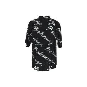 Scribble-Logo-Kurzarm-Shirt im Minimal-Stil «Schwarz-Weiss» 681813TML131070