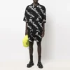 Scribble-Logo-Kurzarm-Shirt im Minimal-Stil «Schwarz-Weiss» 681813TML131070