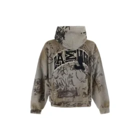 Scribbled Hoodie in mittlerer Passform «Grey» 744457TOVA81300