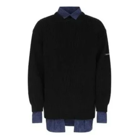 Shirt-Detail: Lagenpullover «Schwarz» 675268T32151000