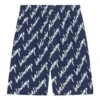 Shorts mit durchgehendem Scribble-Print «Indigo» 672410TLLJ48502