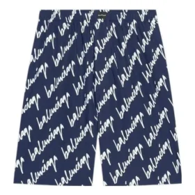 Shorts mit durchgehendem Scribble-Print «Indigo» 672410TLLJ48502