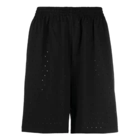 Shorts mit perforiertem, elastischem Bund «Schwarz» 674591TMVD41000