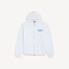 Sketchy-Hoodie mit Reissverschluss für Damen in Weiss