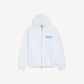 Sketchy-Hoodie mit Reissverschluss für Damen in Weiss