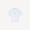 Sketchy Kurzarm-Top für Damen in Weiss Sketchy Kurzarm-Top für Damen in Weiss