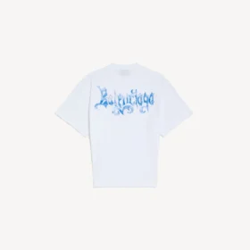Sketchy Kurzarm-Top für Damen in Weiss