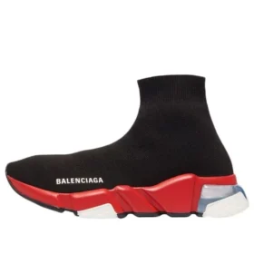 Speed 1.0 Sneaker «Schwarz-Rot mit transparenter Sohle, Weiss» 607544W05GH1038