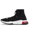 Speed 1.0 Sneaker «Schwarz-Weiss mit roter transparenter Sohle» 617217W05GG1014