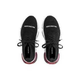 Speed 1.0 Sneaker «Schwarz-Weiss mit roter transparenter Sohle» 617217W05GG1014
