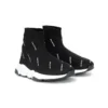 Speed 1.0 Sneaker «Weisses Logo, Monogramm, schwarzer Strick» 597425W2DBF1015