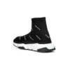 Speed 1.0 Sneaker «Weisses Logo, Monogramm, schwarzer Strick» 597425W2DBF1015