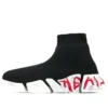Speed 2.0 Sneaker «Black Knit with Red Graffiti» 617239W2DD41096