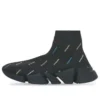 Speed 2.0 Sneaker «Recycled Knit Black mit mehrfarbigem Allover-Logo» 617239W2DF01088