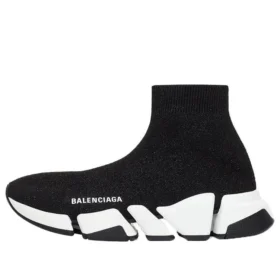 Speed 2.0 Sneaker «Schwarz, glänzender Strick mit weisser Sohle» 636833W2DC11091