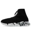 Speed 2.0 Sneaker «Schwarzer recycelter Strick und weisse Sohle» 617258W2DD41091