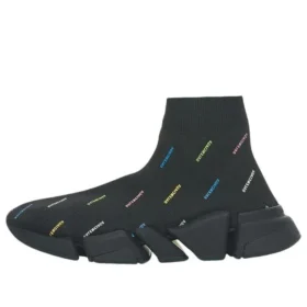 Speed 2.0 Sneakers «Recycled Knit Black with Multicolor Allover Logo» 617196W2DF01088
