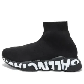Speed Graffiti Sneaker «Schwarz gestrickt, weisse Graffiti-Sohle» 605942W2DB71006