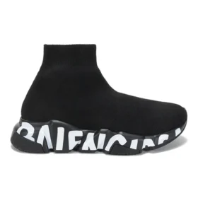 Speed Graffiti Sneaker «Schwarz gestrickt, weisse Graffiti-Sohle» 605942W2DB71006