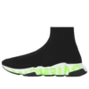 Speed Graffiti Sneaker «Schwarzer Strick mit neongrüner Graffiti-Sohle» 605972W05GY1935