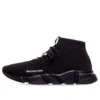 Speed Lace Up Sneaker «Schwarzer recycelter Strick und schwarze Sohle» 587289W2DB11013