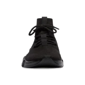 Speed Lace Up Sneaker «Schwarzer recycelter Strick und schwarze Sohle» 587289W2DB11013