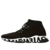 Speed-Sneaker «Schwarzer recycelter Strick mit schwarzer Graffiti-Sohle» 621611W05GE1015