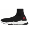 Speed Sneaker «Schwarzer Strick mit rotem BB-Logo» 514218W05G01000