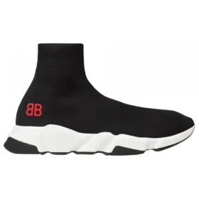 Speed Sneaker «Schwarzer Strick mit rotem BB-Logo» 514218W05G01000