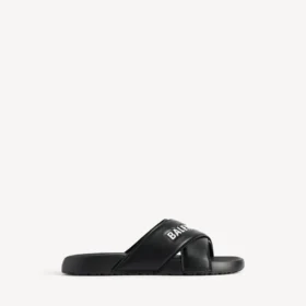Sportliche Pool-Sandalen für Herren in Schwarz/Weiss